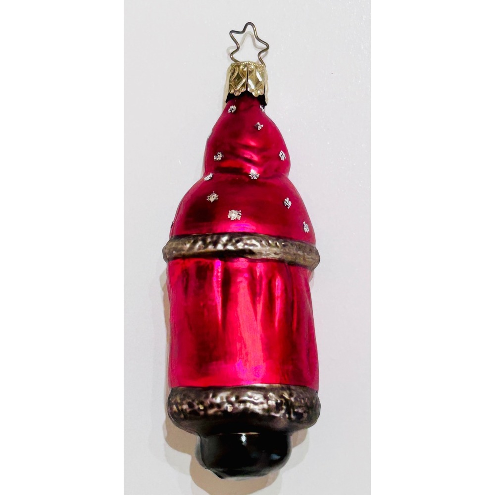 Inge-Glas Santa Ornaments Mouth Blown Hand Painted Glass Traditional Christmas - Picture 3 of 6